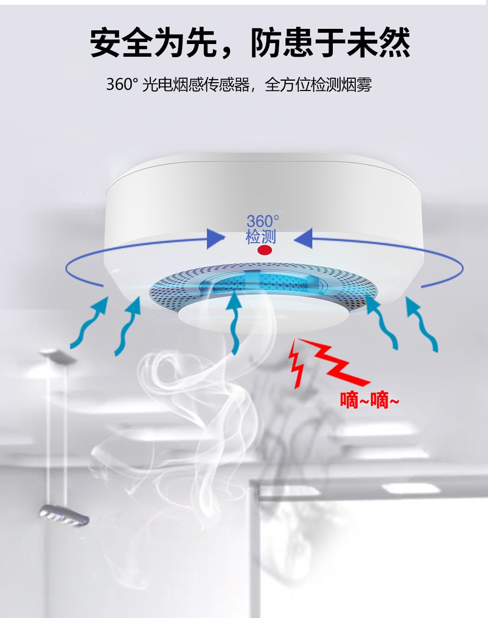 领航集团自主研发智慧烟感PA-441NB